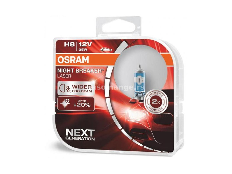 Automobilske sijalice OSRAM Night Breaker Laser H8 35W 12V 64212NL-HCB