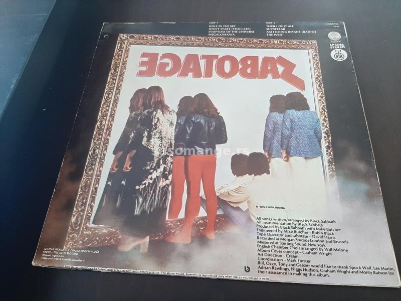 Black Sabbath Sabotage RTB preslusana izvanredna omot dobar cosak probusen