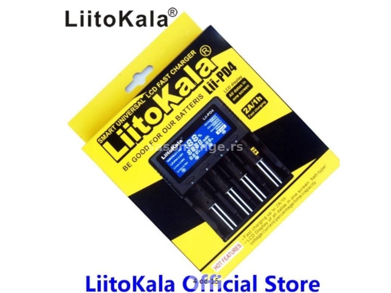 LiitoKala Lii PD4 Punjač 4x Baterija 1.2V(AA,AAA),3.7(18650)