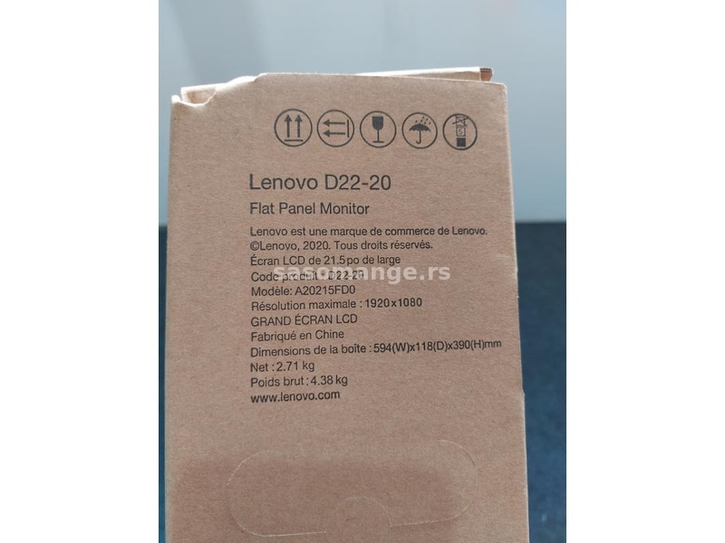 LCD Monitor LENOVO 21.5 inch