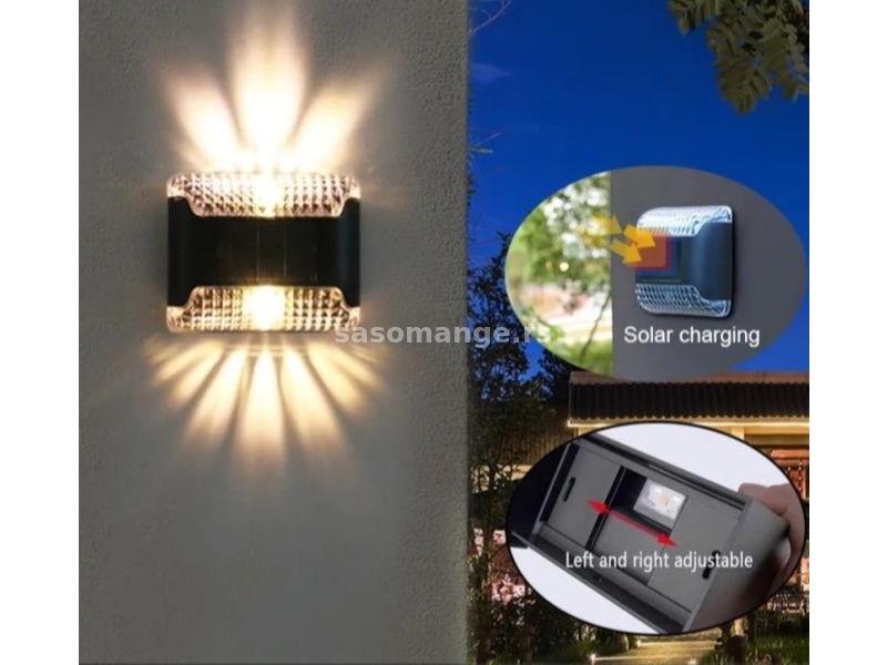 Solarne lampe za zid 4 kom Lampe za dvoriste Led lampe svetiljke