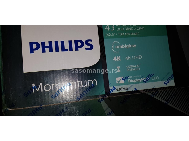 Philips HDR 1000 niti 43 inch + daljinski! 3840 x 2160 4K monitor!