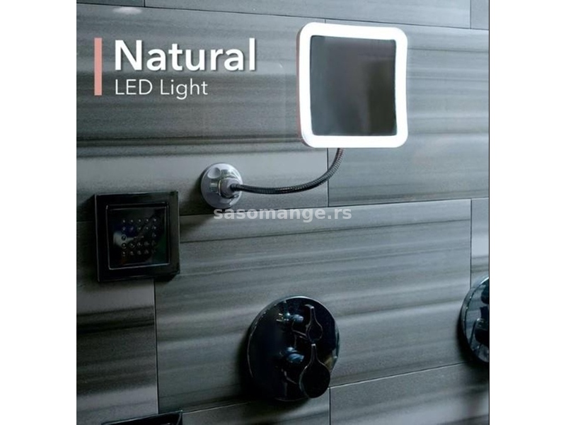 Ogledalo sa prirodnim LED svetlom i fleksibilnim vratom