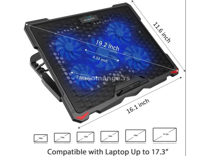Kuler / Rashladna podloga za laptop do 17,3 inča