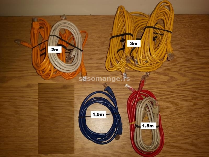 UTP LAN Mrežni Ethernet Patch kabel RJ45 - 1m, 2m, 3m