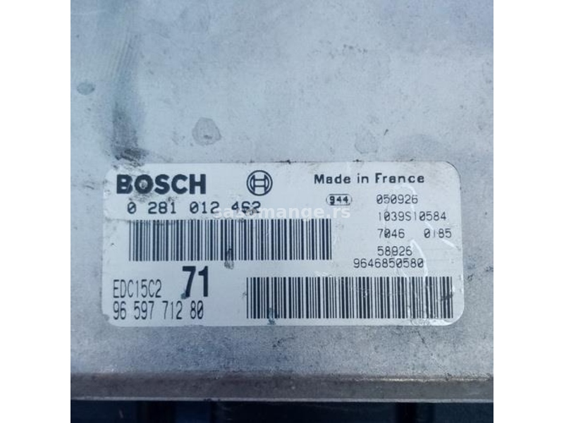 KOMPJUTER Bosch EDC15C2 Pežo Peugeot Citroen , 0 281 012 462 . 9659771280