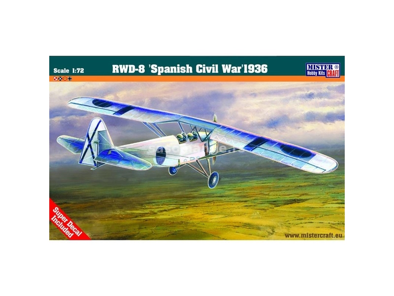1/72 Maketa aviona RWD-8 Spanish civil war 1939