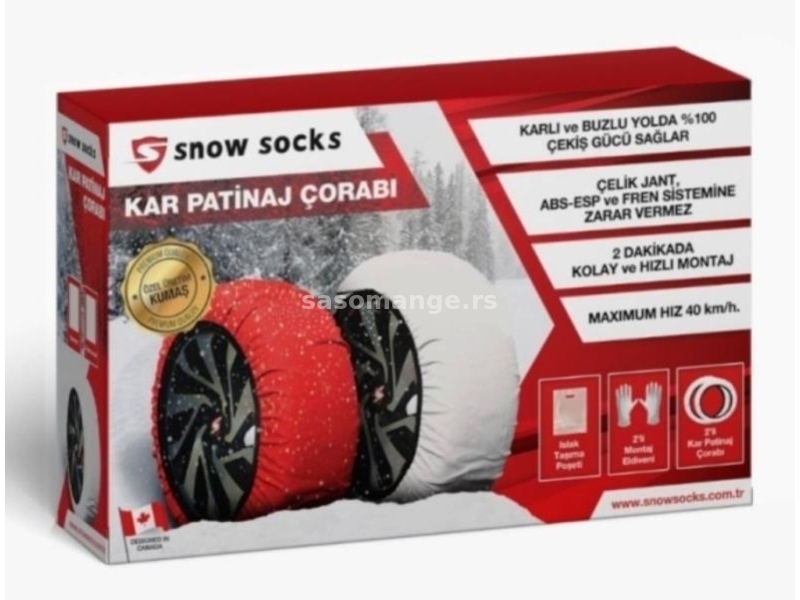 Automobilske čarape za sneg i led! Zamena za lance za sneg!
