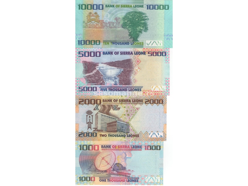 SIERRA LEONE set 1.000 - 10.000 Leones UNC, 4 novčanice