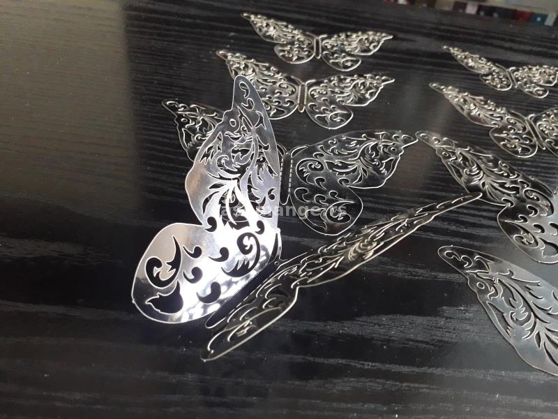 3D leptiri CRNI 12 komada VIŠE MODELA