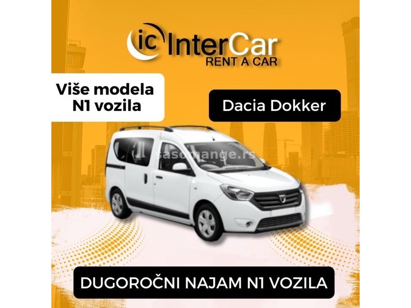 Rentiranje N1 Komercijalna vozila već od 300e mesečno Dacia DOKKER