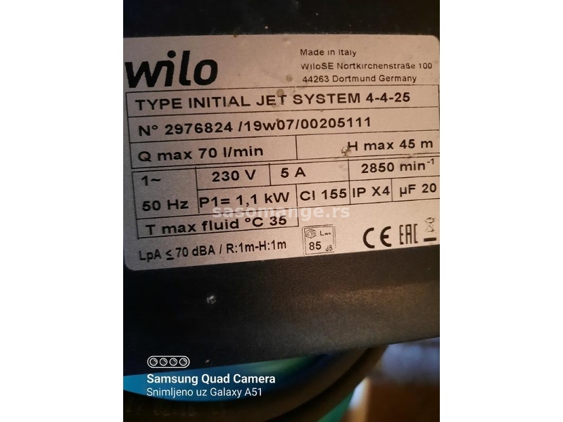 WILO hidrofor INITIAL YET SYSTEM 4-4-25