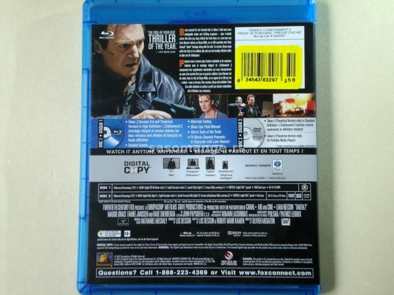 Taken 2 [Unrated Cut &amp; Theatrical, Blu-Ray+DVD]