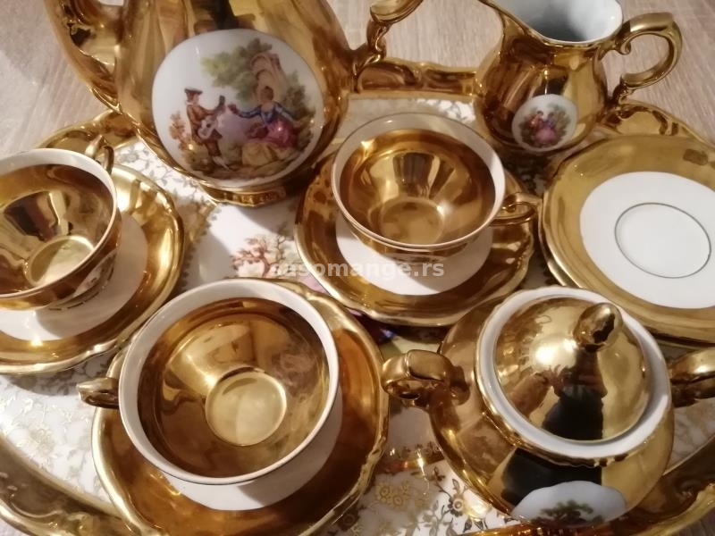 Porcelanski vintidž zlatni set Bavaria