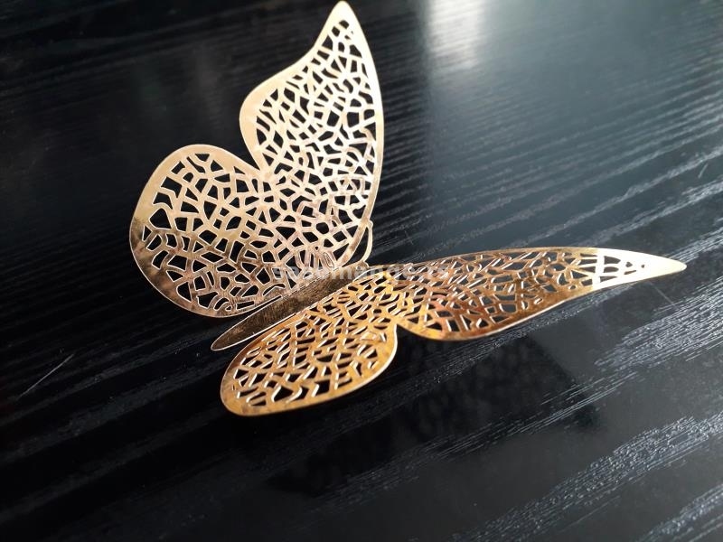 3D leptiri za dekoraciju 12 kom, više modela, ZLATNI