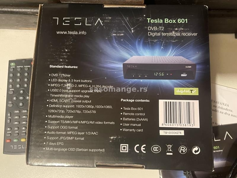 TESLA set top box 601 (DVB-T2)