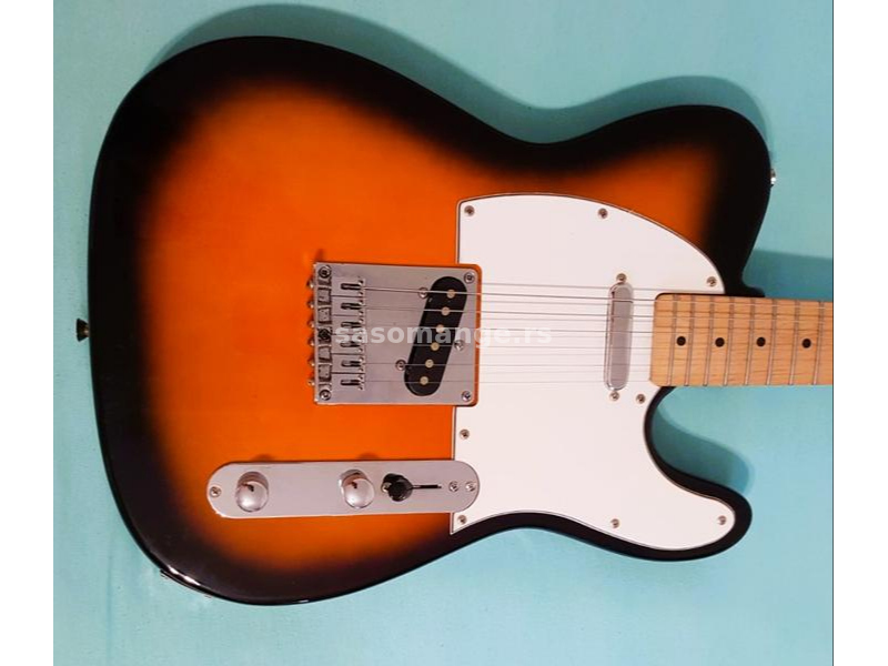 Harmonia Telecaster sunburst električna gitara + torba, trzalice, lekcije