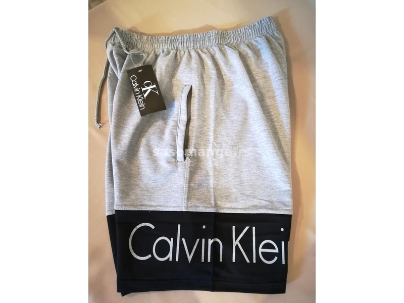 Nove muske pamucne markirane bermude Calvin Klein Sivo-Crne 2XL Novo