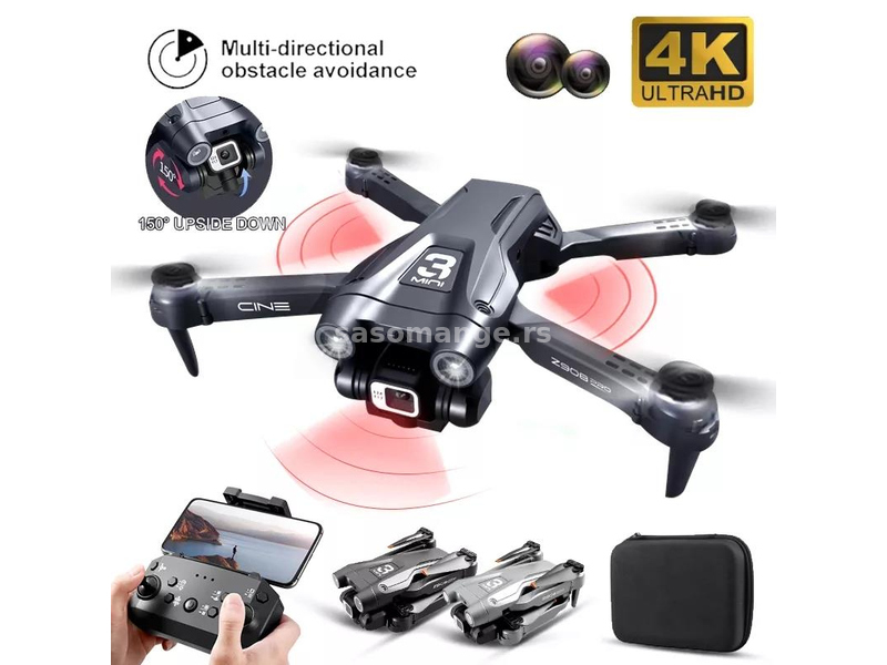 Dron Z908 Pro sa Dve kamere 4k i senzorom za izbegavanje
