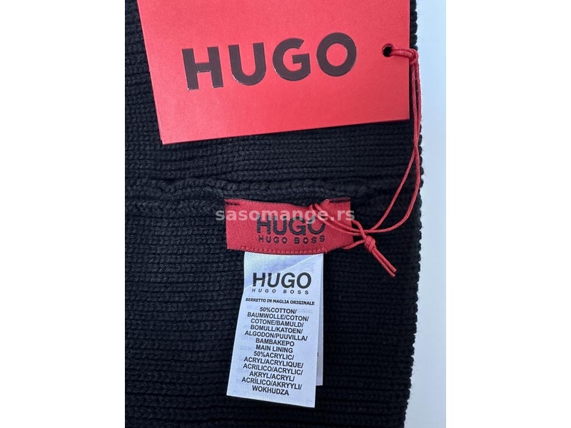 Hugo Boss zimska kapa crne boje unisex K2