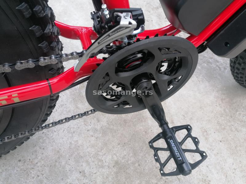 Elektr. biciklaFat Mountain FERRARI crveni 48V15AH-800W NOVO Tockovi-Legura Aluminijum i Magnezijum