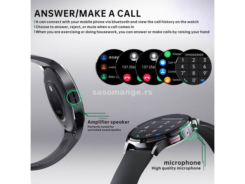 GT3 Pro Bluetooth NFC Smart Watch, Pozivi
