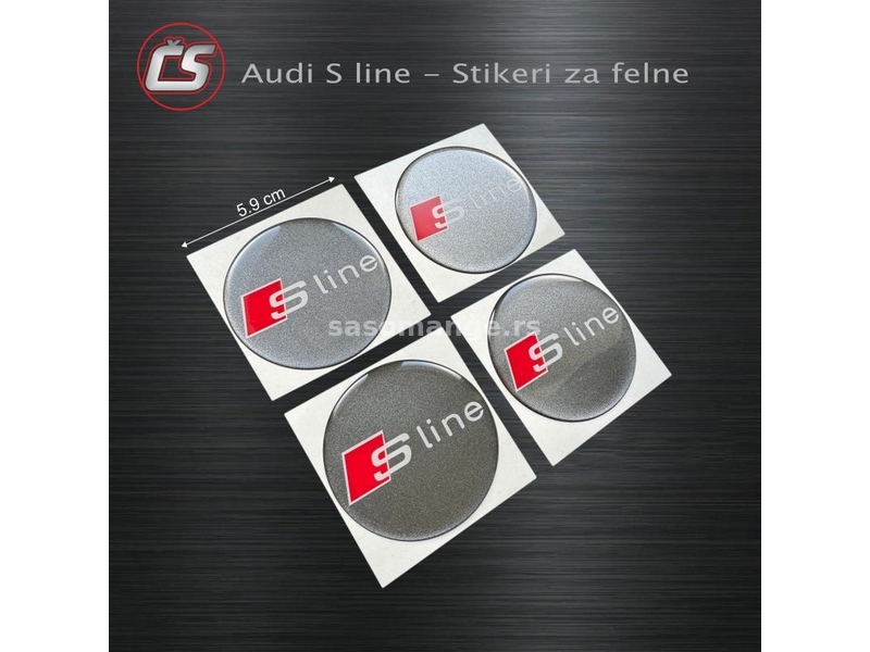 Audi S-line Stikeri za felne - 3d stikeri za kola - 2341