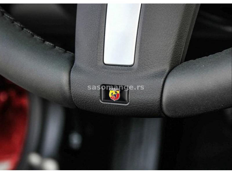 Kapice za ventile Abarth sa zaštitom od krađe bela pozadina