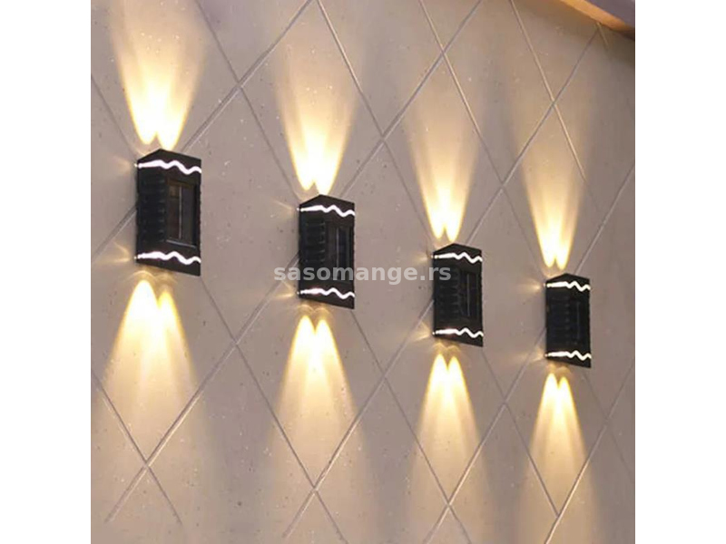 Dekorativne lampe za zid 4kom Solarne zidne lampe 4kom