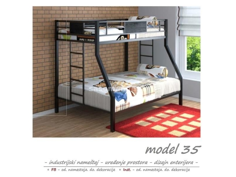 Doživotni kreveti od metala - Model 35 na sprat
