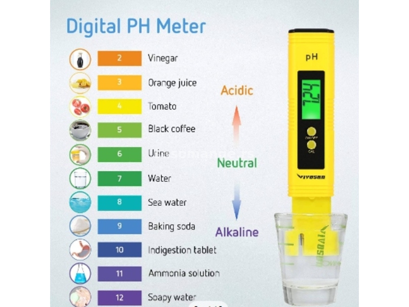 Digitalni pH metar pH tester pH merac led ph02