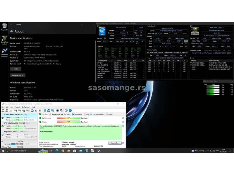 Gamer Intel Xeon X5650/12GB-DDR3/GTX 760 4GB/SSD128GB+1TBHDD