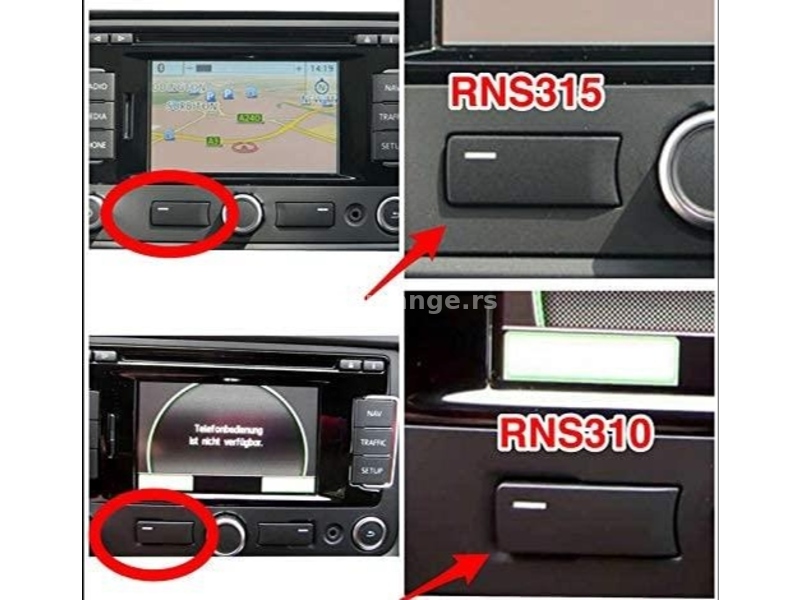 Mape/karte za RNS315 RNS 315 Škoda Amundsen+ Seat Volkswagen - SD kartica