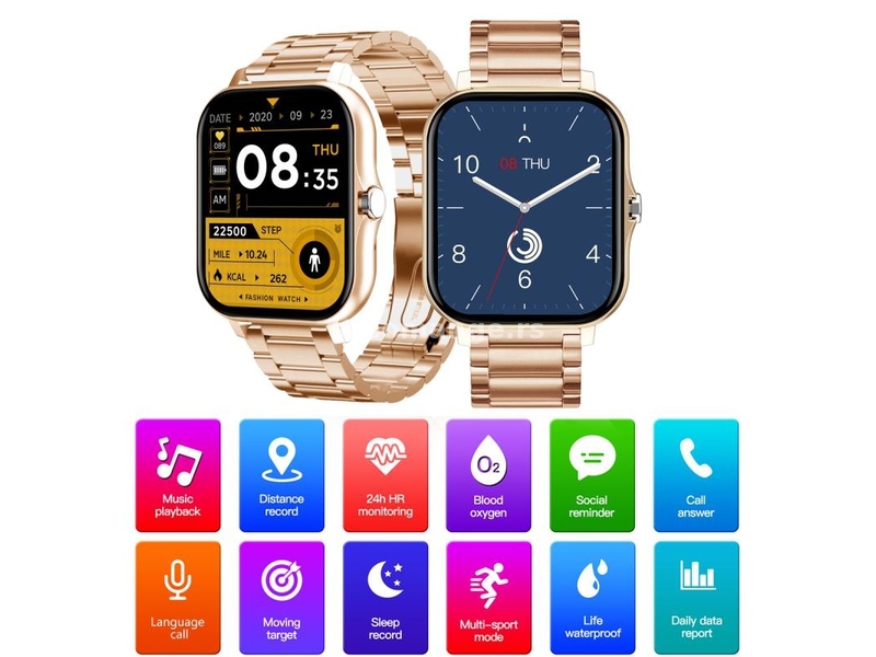 Ženski Bluetooth Smart Watch Gold, Bluetooth Pozovi