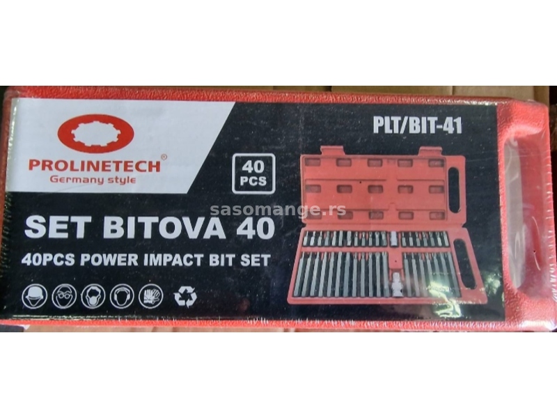 Set bitova 40 u plastičnoj kutiji - Novo