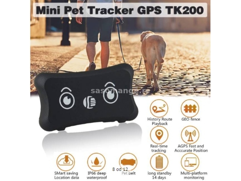 TK200 GPS Lokator Tracker realnom vremenu pas ogrlic