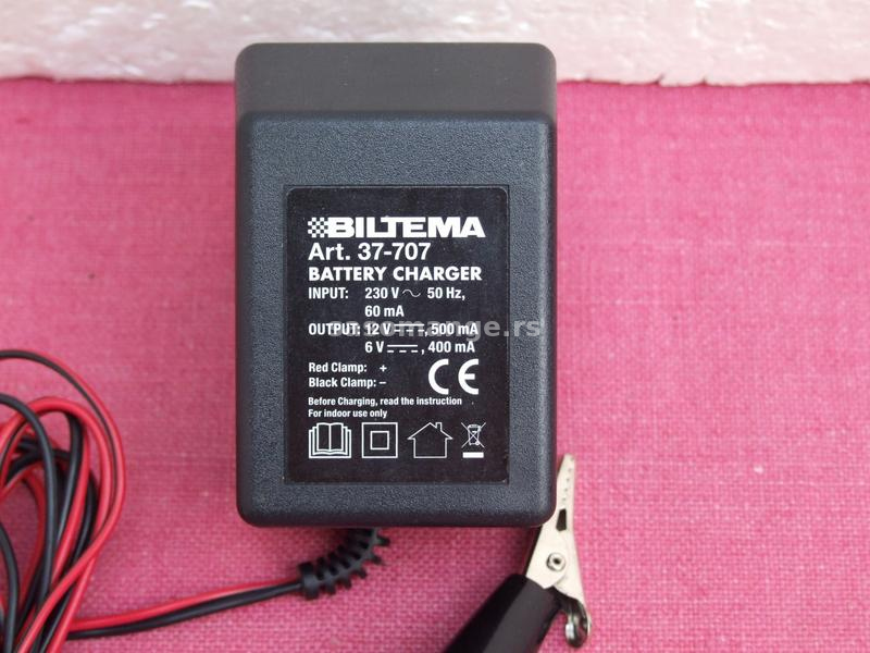 Biltema Battery Charger 12/6V 500mA + GARANCIJA!