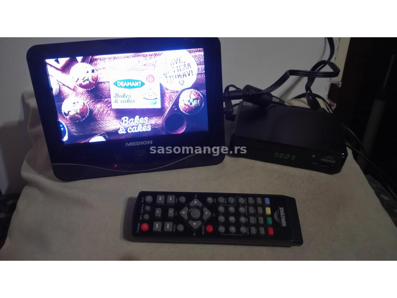 12V DVB-T2 komplet Set top box + daljinac + LCD TV