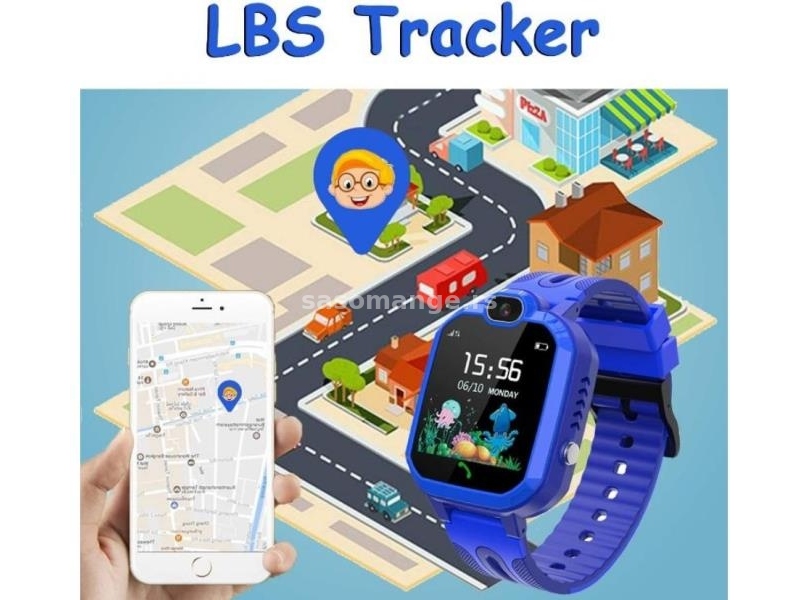 Novo- Vodootporni Deciji Smart Watch R7 - Mobilni Telefon LBS lokator, Sim Kartica