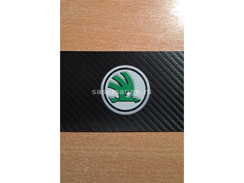 Stiker za branik automobila - karbon ŠKODA