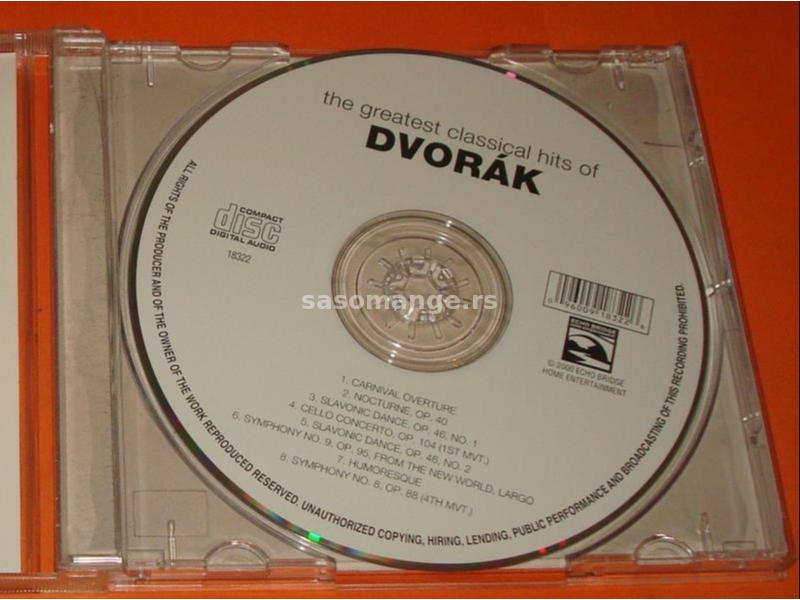 The Greatest Classical Hits Of Dvorak Dvoržak