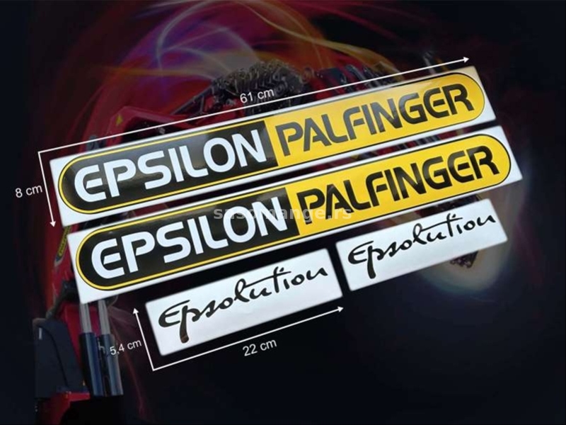 EPSILON PALFINGER Nalepnice komplet - nalepnice za masine - 2016
