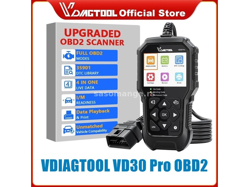 NOVO - VDIAGTOOL VD30 Pro OBD2 Dijagnostika