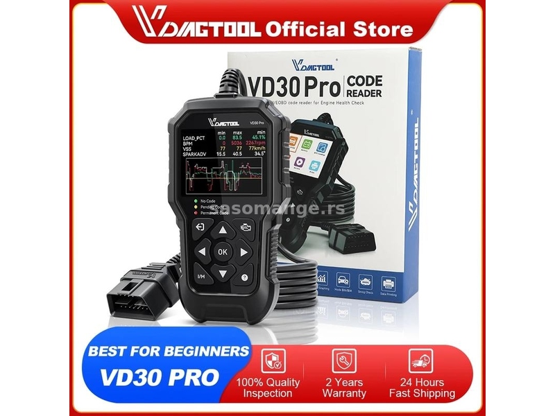 NOVO - VDIAGTOOL VD30 Pro OBD2 Dijagnostika