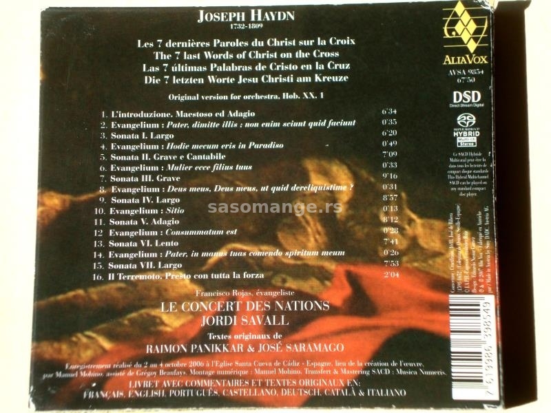 Joseph Haydn - Septem Verba Christi In Cruce [SACD]