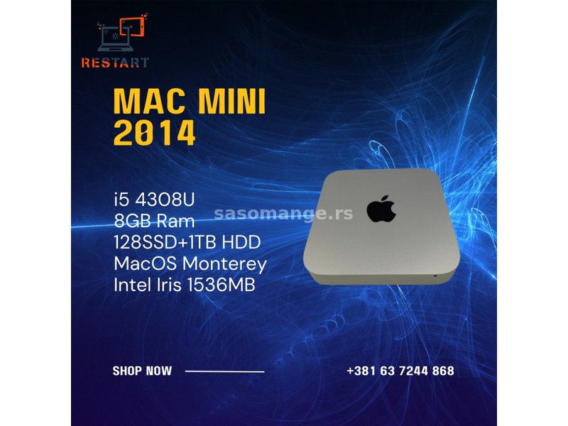 Mac Mini 2014 i5 8GB RAM 1,12TB SSD 1,5GB Grafika