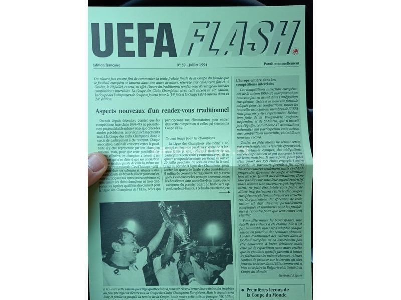 Zreb 92/93...Liga sampiona...Dokumenta poslata Radetu Stojanovicu,uredniku sportske rubrike Politika