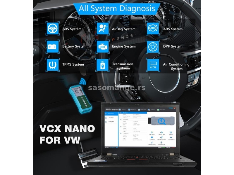 VXDIAG VCX NANO NX100 WiFi- VW/Audi/Škoda/Seat/Bentley