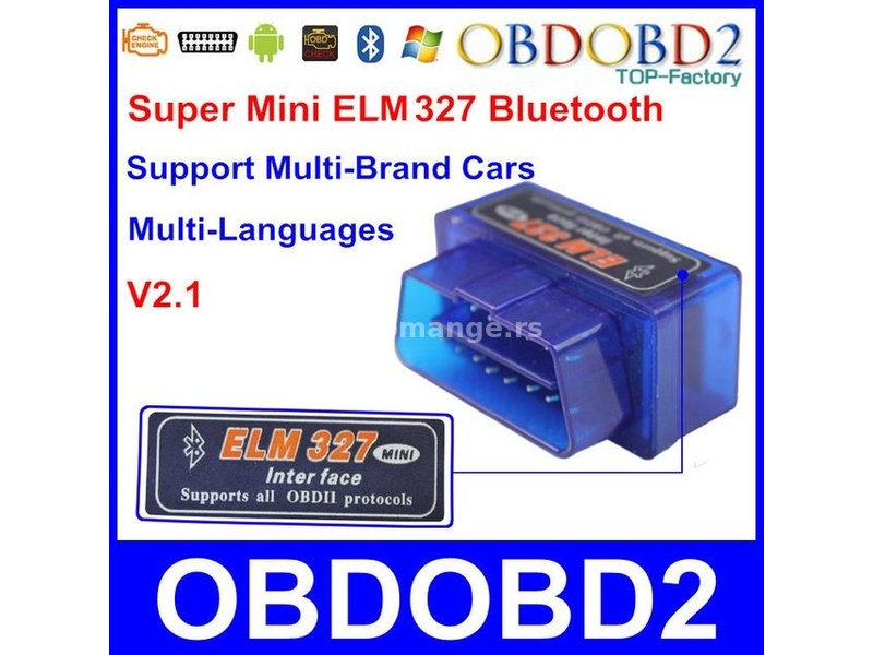 Autodijagnostika ELM 327 - OBD 2 2.1 Bluetoot