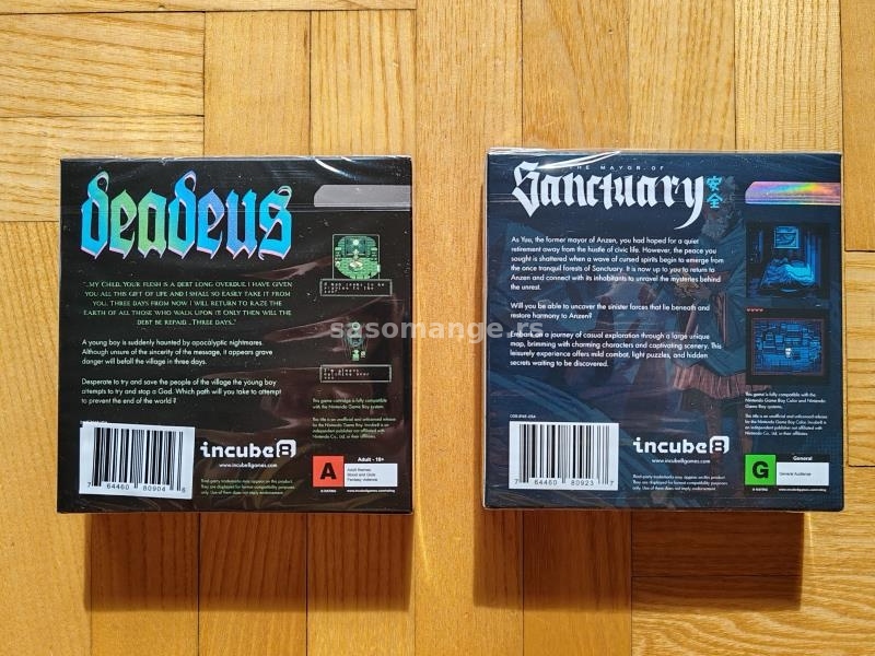 Nintendo Game Boy Sanctuary Deadeus Incube8 Limited Run